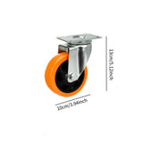 Maxbell 4Pcs Swivel Caster Wheels Accessories Replaces for Equipment Carts Workbench Style B