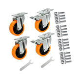Maxbell 4Pcs Swivel Caster Wheels Accessories Replaces for Equipment Carts Workbench Style C