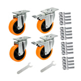 Maxbell 4Pcs Swivel Caster Wheels Accessories Replaces for Equipment Carts Workbench Style C