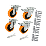 Maxbell 4Pcs Swivel Caster Wheels Accessories Replaces for Equipment Carts Workbench Style C