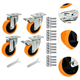 Maxbell 4Pcs Swivel Caster Wheels Accessories Replaces for Equipment Carts Workbench Style C