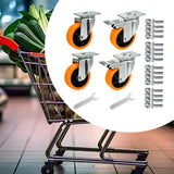 Maxbell 4Pcs Swivel Caster Wheels Accessories Replaces for Equipment Carts Workbench Style C