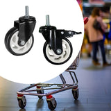 Maxbell Stem Caster Wheel High Performance Sturdy Portable Replace Heavy Duty Caster Without Brake