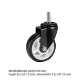 Maxbell Stem Caster Wheel High Performance Sturdy Portable Replace Heavy Duty Caster Without Brake