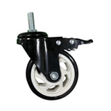 Maxbell Stem Caster Wheel High Performance Sturdy Portable Replace Heavy Duty Caster With Brake