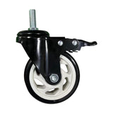 Maxbell Stem Caster Wheel High Performance Sturdy Portable Replace Heavy Duty Caster With Brake