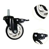 Maxbell Stem Caster Wheel High Performance Sturdy Portable Replace Heavy Duty Caster With Brake