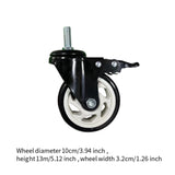Maxbell Stem Caster Wheel High Performance Sturdy Portable Replace Heavy Duty Caster With Brake