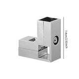 Maxbell Clamp Connector for 1" x 1" Square Tube Easily Install Sturdy Aluminum Alloy Silvery L Shape