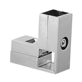Maxbell Clamp Connector for 1" x 1" Square Tube Easily Install Sturdy Aluminum Alloy Silvery L Shape