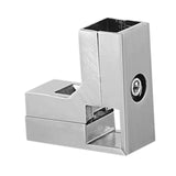 Maxbell Clamp Connector for 1" x 1" Square Tube Easily Install Sturdy Aluminum Alloy Silvery L Shape