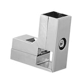Maxbell Clamp Connector for 1" x 1" Square Tube Easily Install Sturdy Aluminum Alloy Silvery L Shape