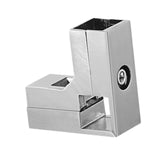 Maxbell Clamp Connector for 1" x 1" Square Tube Easily Install Sturdy Aluminum Alloy Silvery L Shape