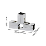Maxbell Clamp Connector for 1" x 1" Square Tube Easily Install Sturdy Aluminum Alloy Silvery T Shape