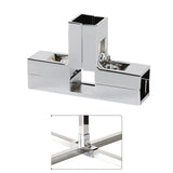 Maxbell Clamp Connector for 1" x 1" Square Tube Easily Install Sturdy Aluminum Alloy Silvery T Shape
