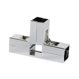 Maxbell Clamp Connector for 1" x 1" Square Tube Easily Install Sturdy Aluminum Alloy Silvery T Shape