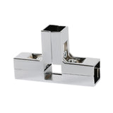 Maxbell Clamp Connector for 1" x 1" Square Tube Easily Install Sturdy Aluminum Alloy Silvery T Shape