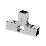 Maxbell Clamp Connector for 1" x 1" Square Tube Easily Install Sturdy Aluminum Alloy Silvery T Shape