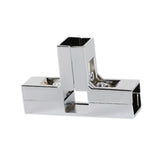 Maxbell Clamp Connector for 1" x 1" Square Tube Easily Install Sturdy Aluminum Alloy Silvery T Shape