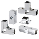 Maxbell Clamp Connector for 1" x 1" Square Tube Easily Install Sturdy Aluminum Alloy Silvery T Shape