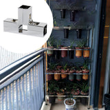 Maxbell Clamp Connector for 1" x 1" Square Tube Easily Install Sturdy Aluminum Alloy Silvery T Shape