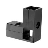 Maxbell Clamp Connector for 1" x 1" Square Tube Easily Install Sturdy Aluminum Alloy Black L Shape
