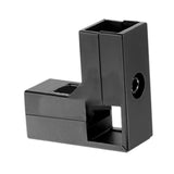 Maxbell Clamp Connector for 1" x 1" Square Tube Easily Install Sturdy Aluminum Alloy Black L Shape