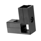 Maxbell Clamp Connector for 1" x 1" Square Tube Easily Install Sturdy Aluminum Alloy Black L Shape