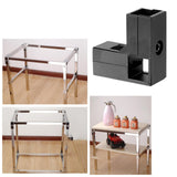 Maxbell Clamp Connector for 1" x 1" Square Tube Easily Install Sturdy Aluminum Alloy Black L Shape