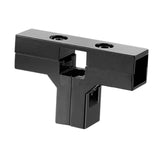 Maxbell Clamp Connector for 1" x 1" Square Tube Easily Install Sturdy Aluminum Alloy Black T Shape