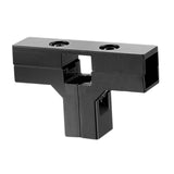 Maxbell Clamp Connector for 1" x 1" Square Tube Easily Install Sturdy Aluminum Alloy Black T Shape