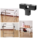 Maxbell Clamp Connector for 1" x 1" Square Tube Easily Install Sturdy Aluminum Alloy Black T Shape