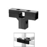 Maxbell Clamp Connector for 1" x 1" Square Tube Easily Install Sturdy Aluminum Alloy Black T Shape