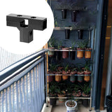 Maxbell Clamp Connector for 1" x 1" Square Tube Easily Install Sturdy Aluminum Alloy Black T Shape