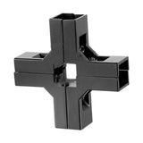 Maxbell Clamp Connector for 1" x 1" Square Tube Easily Install Sturdy Aluminum Alloy Black Cross Shape