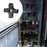 Maxbell Clamp Connector for 1" x 1" Square Tube Easily Install Sturdy Aluminum Alloy Black Cross Shape