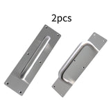 Maxbell 2Pcs Door Handles Sturdy Door Pull Push Plates for Public Office Restaurants 30cm x 8cm x 0.12cm