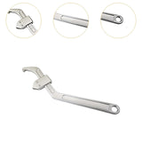 Maxbell Side Hole Hook Nut Wrench Repair Tool for Machine Tools Mechanical Equipment Round head 9.5cm to sixteen.5cm