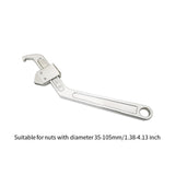 Maxbell Side Hole Hook Nut Wrench Repair Tool for Machine Tools Mechanical Equipment Square Head 3.5cm to 10.5cm