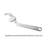 Maxbell Side Hole Hook Nut Wrench Repair Tool for Machine Tools Mechanical Equipment Square Head 9.5cm to sixteen.5cm