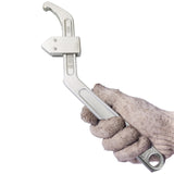 Maxbell Side Hole Hook Nut Wrench Repair Tool for Machine Tools Mechanical Equipment Square Head 9.5cm to sixteen.5cm