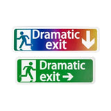Maxbell Safety Sign Dramatic Exit Safety Exit Arrows Signage for School Shopping Mall Multicolor