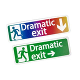 Maxbell Safety Sign Dramatic Exit Safety Exit Arrows Signage for School Shopping Mall Multicolor