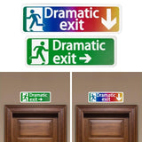 Maxbell Safety Sign Dramatic Exit Safety Exit Arrows Signage for School Shopping Mall Multicolor