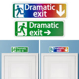 Maxbell Safety Sign Dramatic Exit Safety Exit Arrows Signage for School Shopping Mall Multicolor