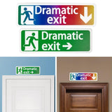 Maxbell Safety Sign Dramatic Exit Safety Exit Arrows Signage for School Shopping Mall Multicolor