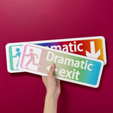 Maxbell Safety Sign Dramatic Exit Safety Exit Arrows Signage for School Shopping Mall Multicolor