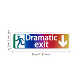 Maxbell Safety Sign Dramatic Exit Safety Exit Arrows Signage for School Shopping Mall Multicolor