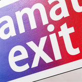 Maxbell Safety Sign Dramatic Exit Safety Exit Arrows Signage for School Shopping Mall Green