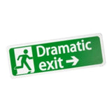 Maxbell Safety Sign Dramatic Exit Safety Exit Arrows Signage for School Shopping Mall Green